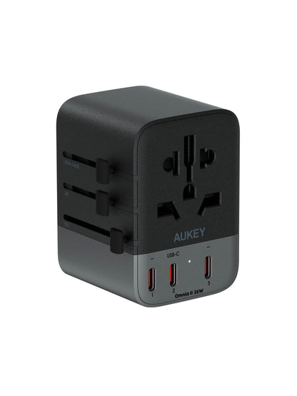 Aukey 35W GaN Universal Travel Adapter with USB Ports