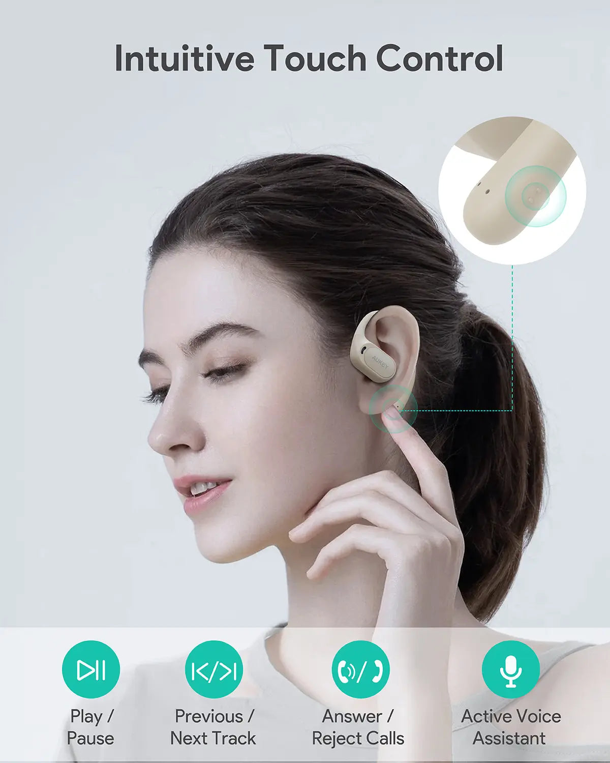 Aukey Open-Ear True Wireless Earbuds for Sports EP-S1