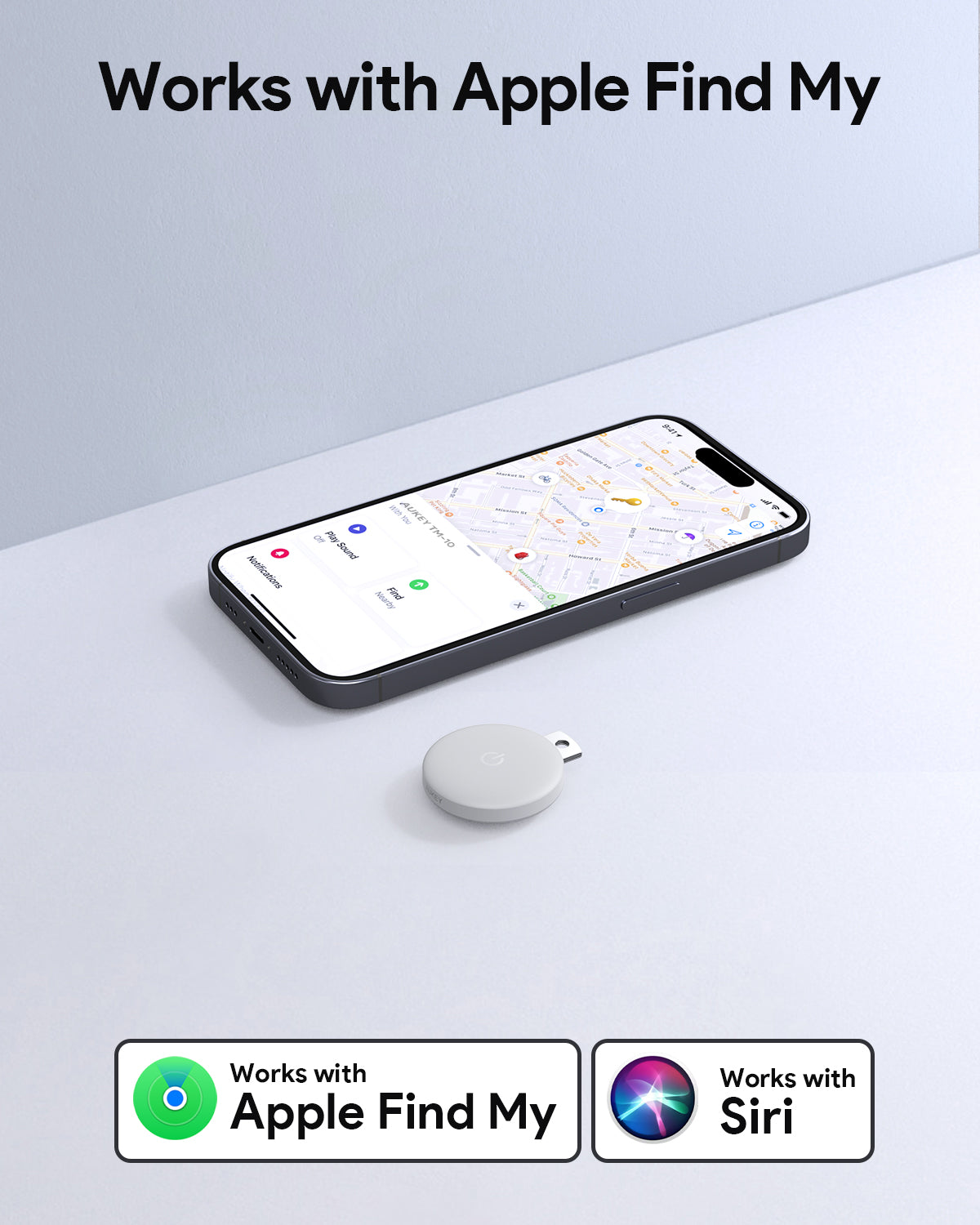 Aukey Track Mate 1 Bluetooth Tracker - Easy Item Location