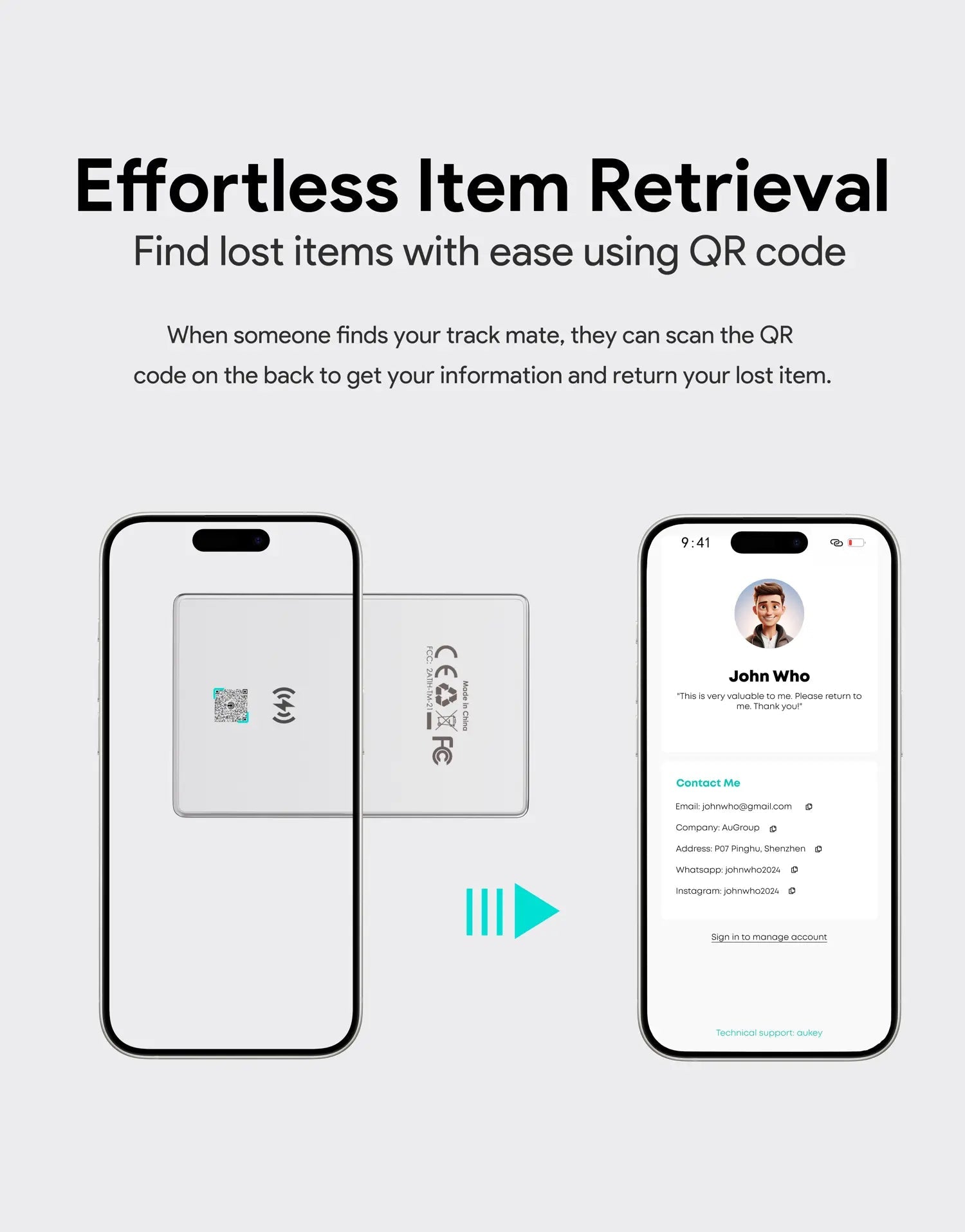 Aukey Track Mate 3 Bluetooth Tracker - Real-Time Item Tracking - SuperSaverAU - view 7
