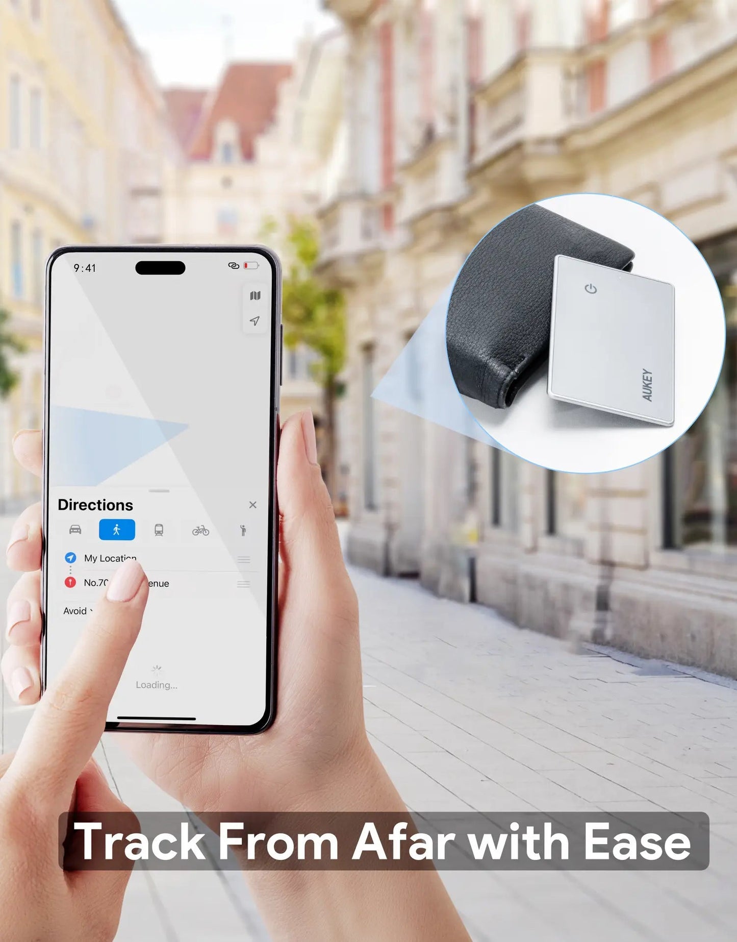 Aukey Track Mate 3 Bluetooth Tracker - Real-Time Item Tracking