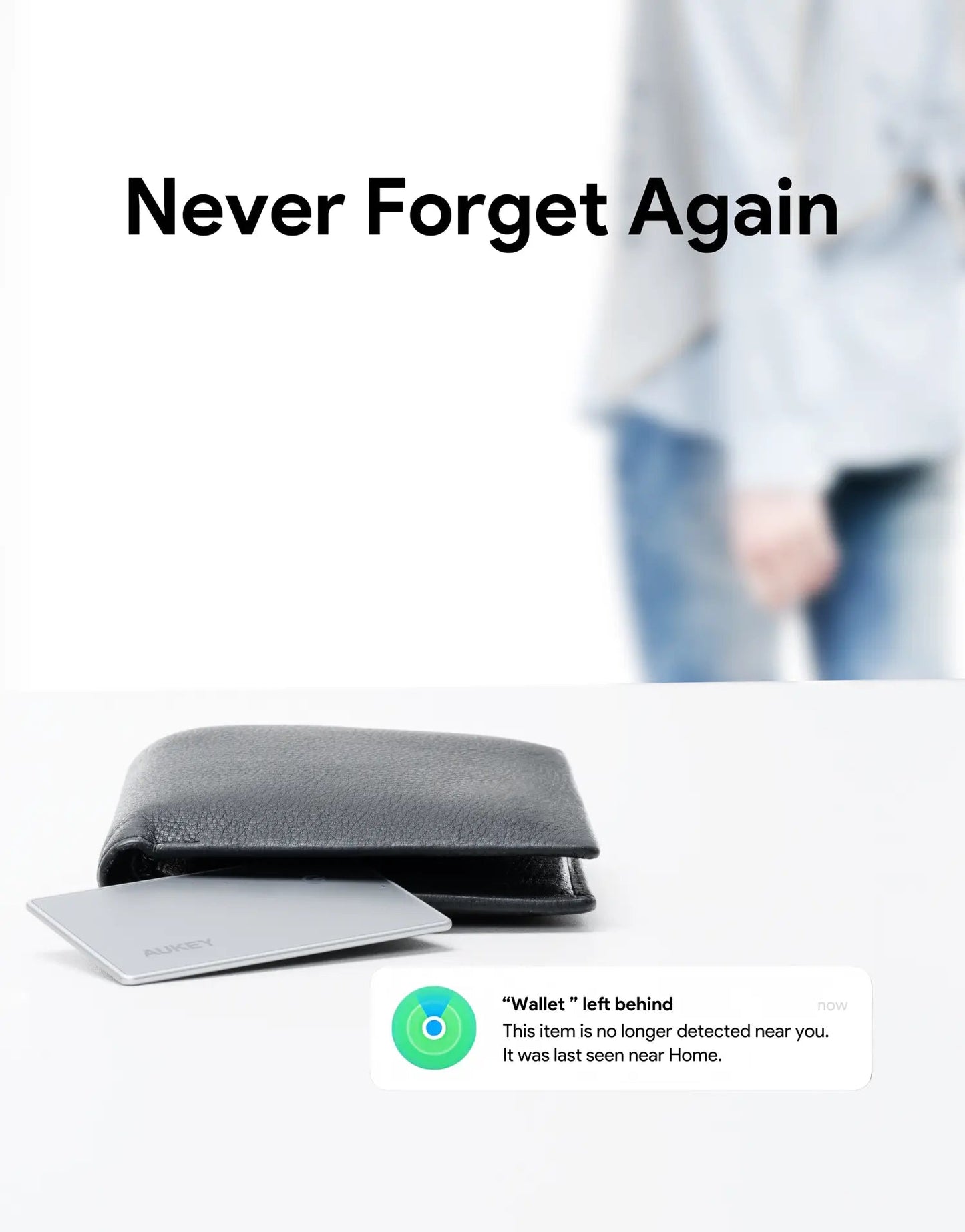 Aukey Track Mate 3 Bluetooth Tracker - Real-Time Item Tracking