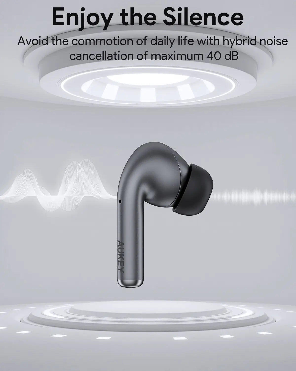 Aukey True Wireless Earbuds with Hybrid Active Noise Cancellation EP-B1