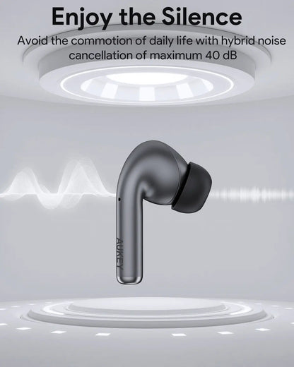 Aukey True Wireless Earbuds with Hybrid Active Noise Cancellation EP-B1