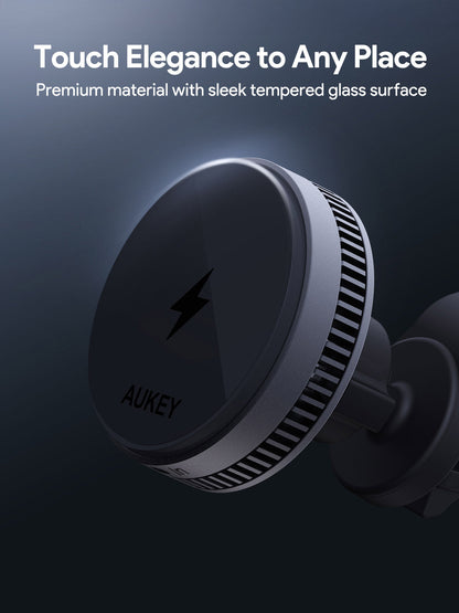 Aukey 15W MagSafe Wireless Car Charger with Active Cooling