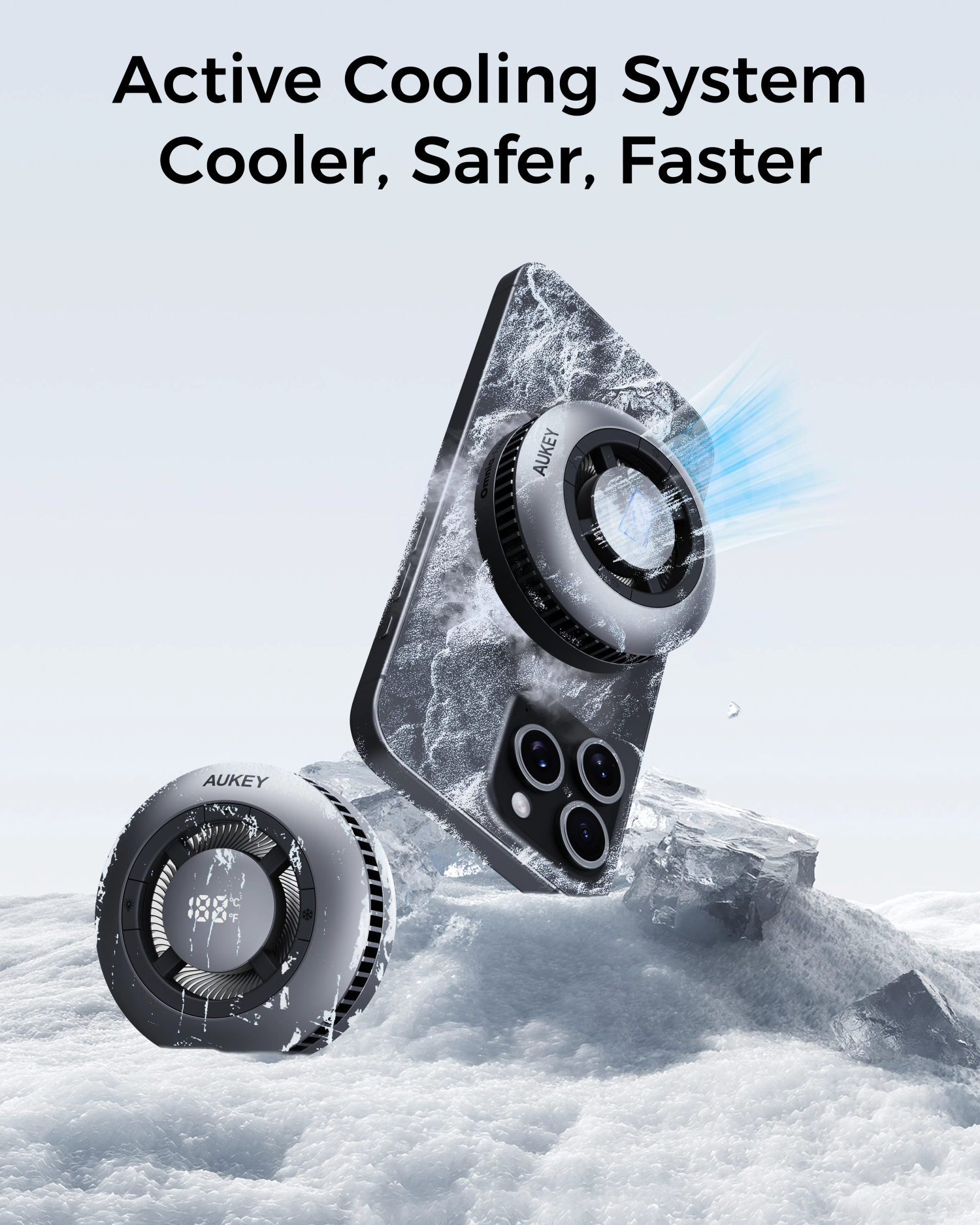Aukey GameFrost Magnetic Wireless Charger with Active Cooling - SuperSaverAU - view 2