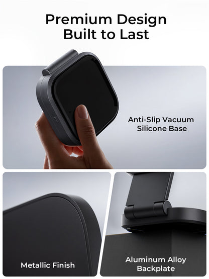 Aukey Foldable 2-in-1 Magnetic Wireless Charger - Qi2 Technology