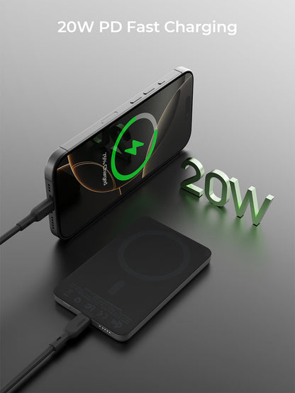 Aukey MagFusion Wireless Power Bank 5000mAh - Grey