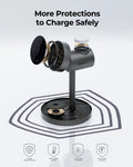 Aukey 3-in-1 Qi2 Magnetic Wireless Charging Station - Fast Charge - SuperSaverAU - view 3