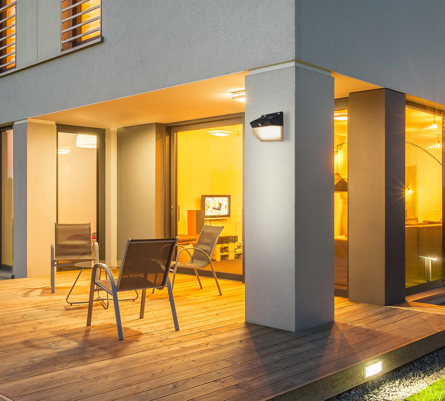 Solar LED Wall Light with Sensor - 6W 600LM (60PCS) - SuperSaverAU - view 4