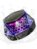 Premium Black Magnetic Bluetooth Speaker with RGB Light IPX7 Waterproof