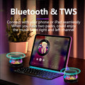 Premium Black Magnetic Bluetooth Speaker with RGB Light IPX7 Waterproof