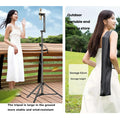 Premium Black Floor Standing Phone Tripod with Swan Neck Arm and Remote