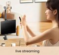 Premium Black Floor Standing Phone Tripod with Swan Neck Arm and Remote