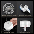 NNEOBA Mini Electric Food Chopper, 250 mL + 100 mL, One-Touch Operation, Safe Design - SuperSaverAU - view 4