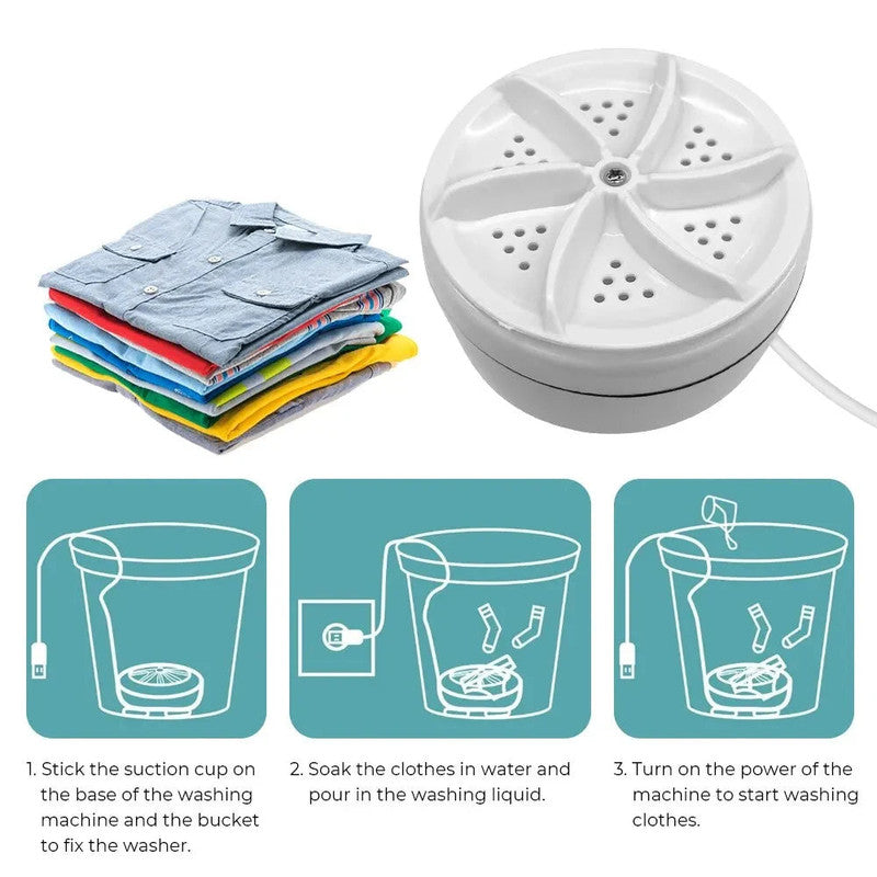 NNEOBA Mini Washing Machine - Portable USB Turbine Cleaner for Small Loads - SuperSaverAU - view 3