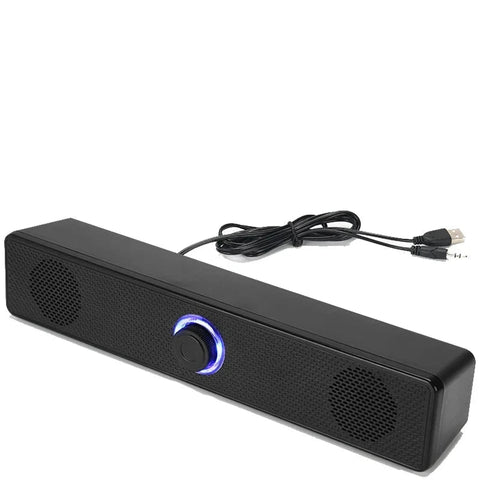 NNEOBA PC Soundbar Wired Speaker - 3D Stereo, Deep Bass, USB Powered - SuperSaverAU - view 1