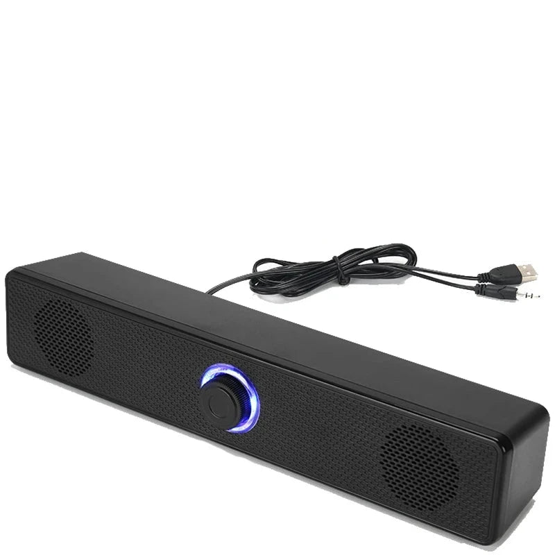 NNEOBA PC Soundbar Wired Speaker - 3D Stereo, Deep Bass, USB Powered - SuperSaverAU - view 1