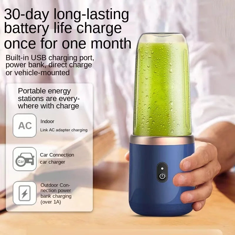 NNEOBA 400ml Portable Electric Juicer Cup - USB Charging, 6 Blades, Compact - SuperSaverAU - view 1