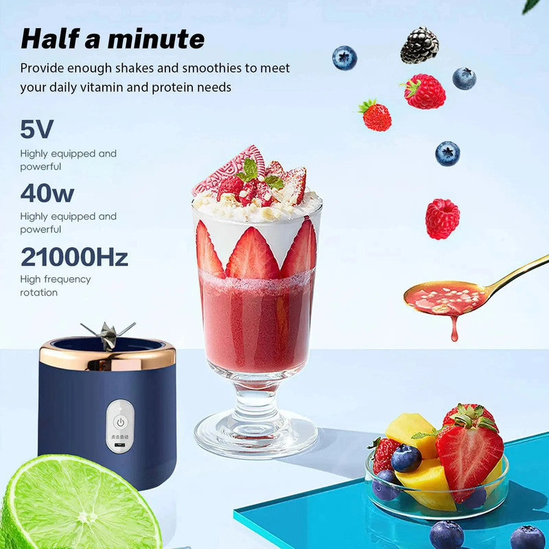 NNEOBA 400ml Portable Electric Juicer Cup - USB Charging, 6 Blades, Compact - SuperSaverAU - view 5