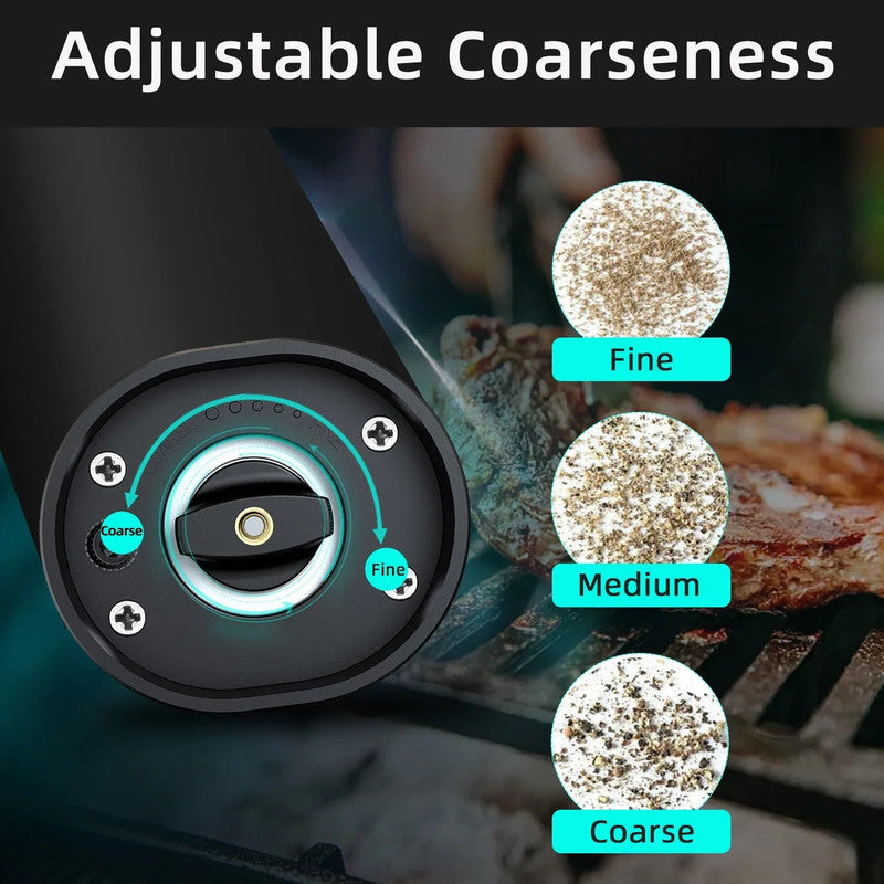 NNEOBA Electric Automatic Grinder with LED Light, Adjustable Coarseness, 180 x 55 mm - SuperSaverAU - view 5