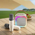 NNEOBA K12 Bluetooth Karaoke Machine with Dual Microphones, RGB Lights, 600g - SuperSaverAU - view 1