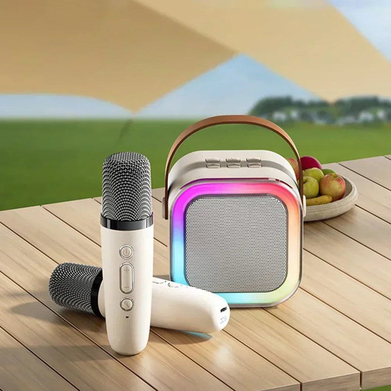 NNEOBA K12 Bluetooth Karaoke Machine with Dual Microphones, RGB Lights, 600g - SuperSaverAU - view 1