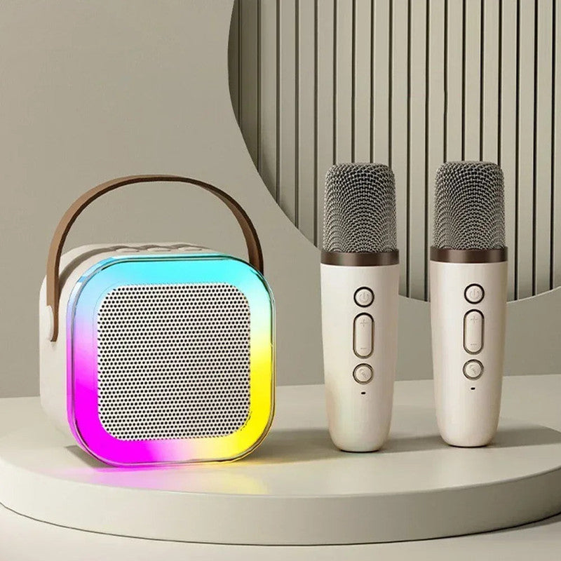 NNEOBA K12 Bluetooth Karaoke Machine with Dual Microphones, RGB Lights, 600g - SuperSaverAU - view 5
