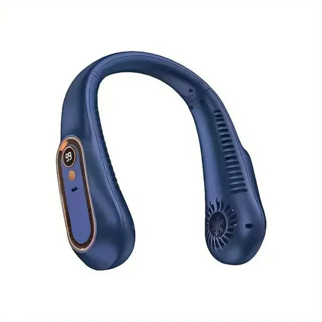 NNEOBA Neck Bladeless Fan Mini Portable - 2000 mAh, 5 Speeds, USB Charging, Hands-Free - SuperSaverAU - view 1