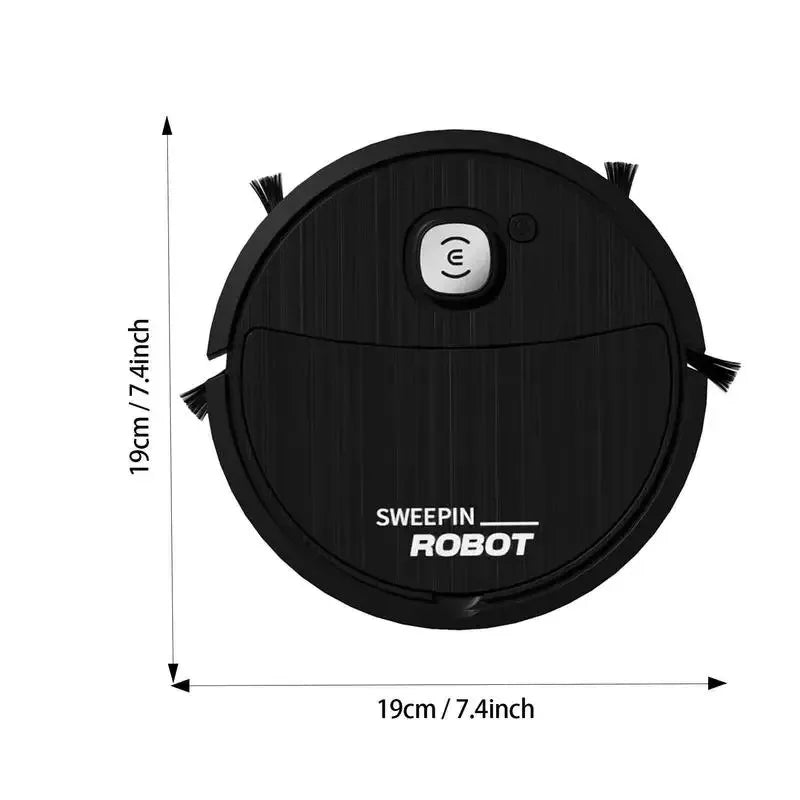NNEOBA 3-in-1 Robot Vacuum Cleaner, 19x19x5.5 cm, Sweeping, Mopping, Black - SuperSaverAU - view 1