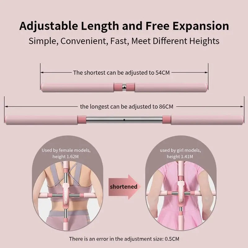 Premium Adjustable Yoga Stick Hunchback Corrector - 54-86cm