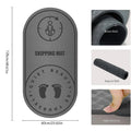 Premium Grey Anti-Noise Jump Rope Mat with Non-Slip TPE - 126 x 60cm