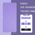 Premium Purple 15mm Anti-Slip Yoga Mat with Carry Bag - 185 x 60cm