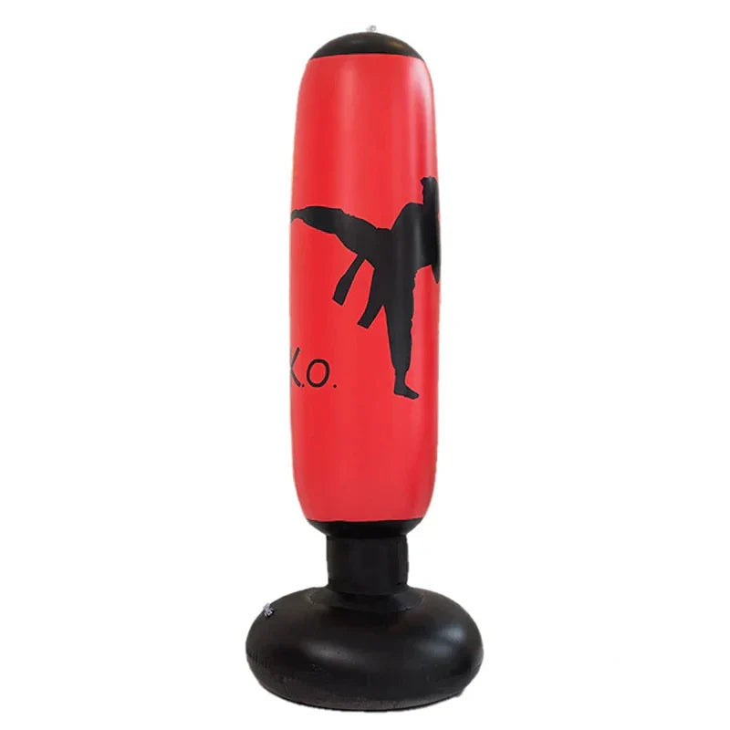 Premium Red 160cm Inflatable Boxing Bag for Kids & Adults