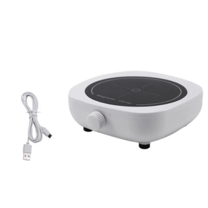 Premium White Mini Magnetic Stirrer 4000RPM Portable Mixer 2L Capacity
