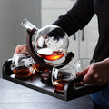 Premium Globe Whiskey Decanter Set – Lead-Free Glass Carafe