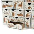 Christmas Wooden Advent Calendar with 24 Drawers Holiday Countdown Decor