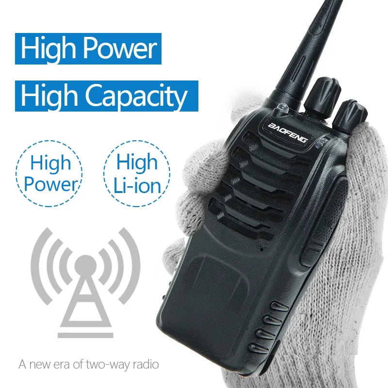 Premium BF-888S V2 Long Range UHF Walkie Talkies 2 Pack