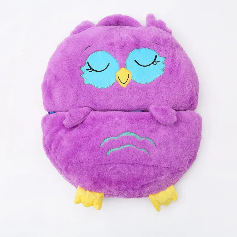 Premium Kids Shark Sleeping Bag Plush Pillow - Purple, 180 x 70cm