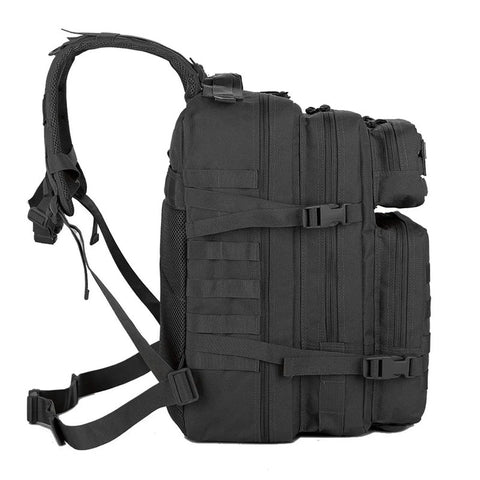 Premium Tactical MOLLE Backpack – Black 45L, Water-Resistant 900D Fabric