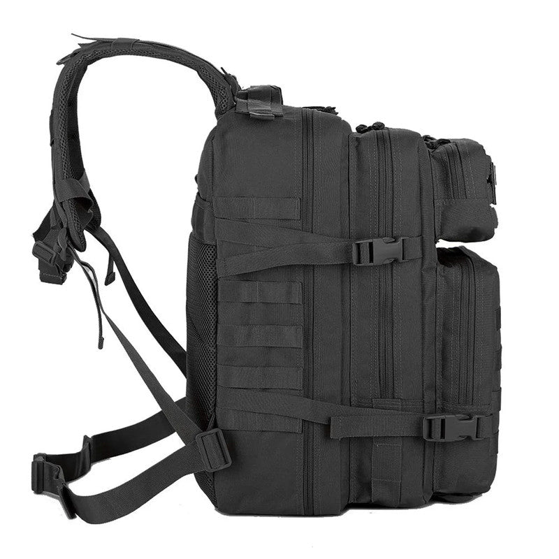 Premium Tactical MOLLE Backpack – Black 45L, Water-Resistant 900D Fabric