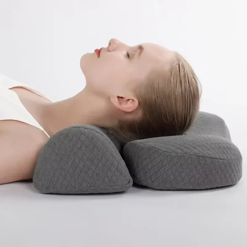 Ergonomic Memory Foam Cervical Pillow Orthopedic Contour Grey - SuperSaverAU - view 6