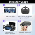 Premium 3D VR Glasses Black Smartphone Goggles for 4.7 to 7 Inch Phones