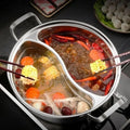 Premium Twin Divided Hot Pot – Silver 316 Stainless Steel 32cm