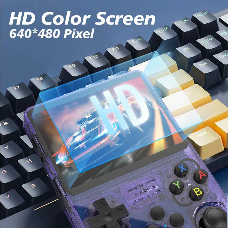 Premium R36S Retro Handheld Video Game Console Purple 64GB 15000 Games