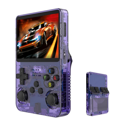 Premium R36S Retro Handheld Video Game Console Purple 64GB 15000 Games