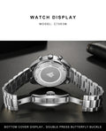 Premium Men's White Quartz Chronograph Business Watch 5Bar