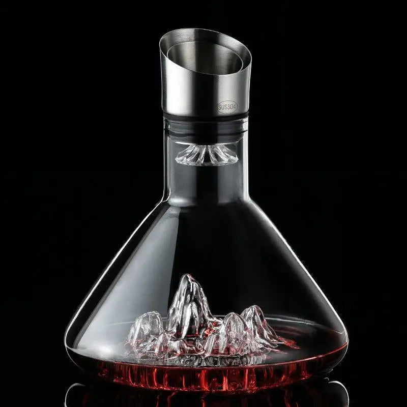 Premium Iceberg Crystal Decanter – Handmade Lead-Free Glass 1500ml