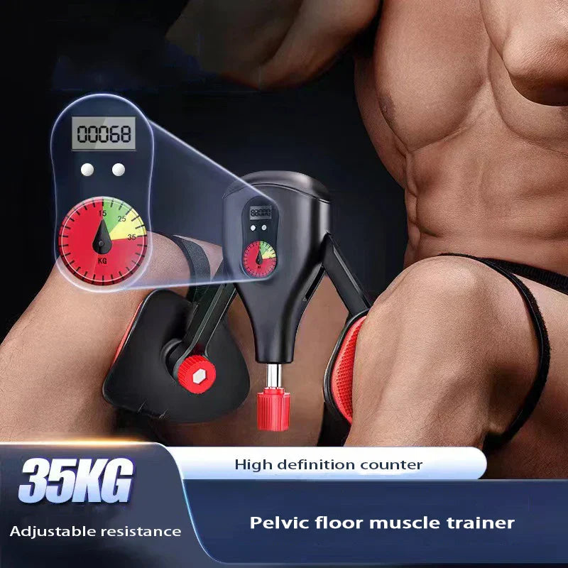 Premium Black/Red Adjustable Kegel Trainer with Visual Resistance