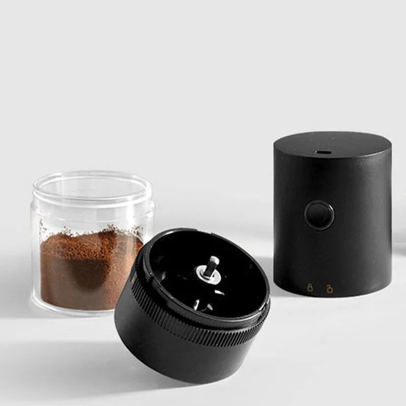 Premium Black Portable USB-C Rechargeable Coffee Grinder 25g Capacity